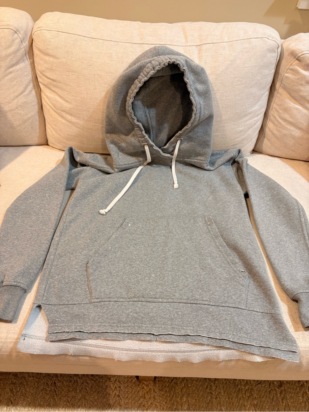 We The Free Light Gray Cozy Pullover Hoodie with Pocket